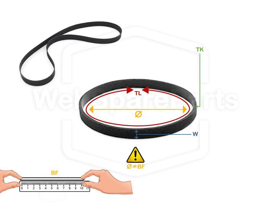 Ø 088.0 mm x 3.0 mm x 0.55 mm - Flat Belt - Circumference: 276 mm