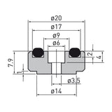 Dynavox aluminum device feet mini black set of 4, photo 4