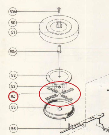 Philips N4307 Ersatz-Reibklötze für Tonbandgerät