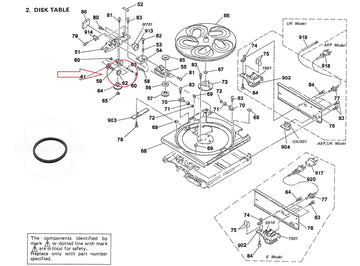 Sony CDP-C500M Curea carusel disc pentru CD player