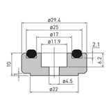 Dynavox aluminum device feet midi black set of 4, photo 3